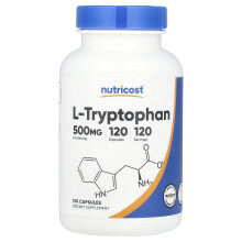 Nutricost, Tryptofanul L, 500 mg, 120 Capsule
