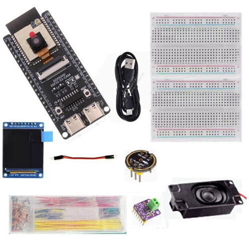 Kit DIY de Chatbot de Voz com IA, Câmera OV3660, Tela de 1,54 Polegadas e ESP32-S3-N16R8 para Xiaozhi