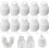 10 Pack Blind Pull Cord Knobs-Anti-Strangulation Breakaway Design (Bell Shape, 4-Hole) Plastic Tabs, Install Fits Blinds 2