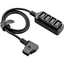 Cable Divisor de Alimentación de 4 Puertos, Cable de Carga Tipo D-Tap Compatible con Baterías de V, Adaptador de Corriente para Cámara, Cable