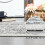 Χαλί Runner Vintage Floral Αντιολισθητικό 2x6ft Γκρι 3
