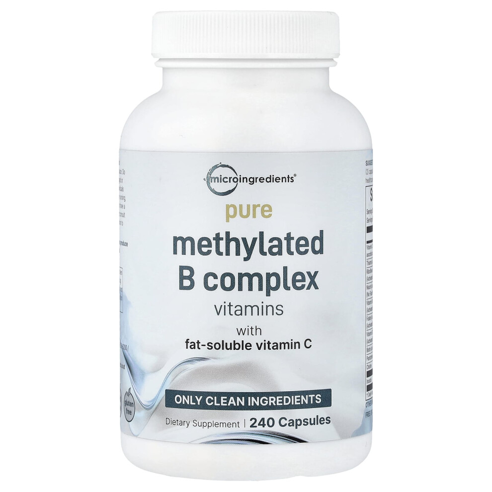 Micro Ingredients , Pure Methylated B Complex Vitamins With Vitamin C, 240 Capsules