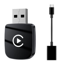 2-in-1 Draadloze CarPlay voor Android AUTO-Adapterkit WiFi & Spraakbesturing AI Box Bekabelde CarPlay Naar Draadloze CarPlay