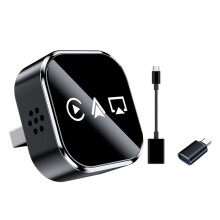 Draadloze Carplay-Adapter 3-in-1 Airplay Carplay voor Android Auto AI Box USB-Dongle Plug Bekabelde Carplay Naar Draadloos A