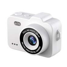 Camera 1080P Micro Camera Keychain Camera Necklace-Style Vlog Camera Pocket Camera Ultra-Compact Digital Camera White