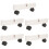 5Pièces Support De Paravent Bois Compact Pour Séparation 8