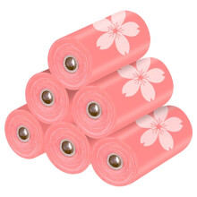 Bolsas Degradables para Excrementos de Perro con Fragancia Floral Espesa, Ecológicas y para Exteriores, 6 Unidades