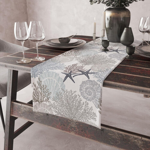 Linneduk Kuststranddesign 33x23 cm 2
