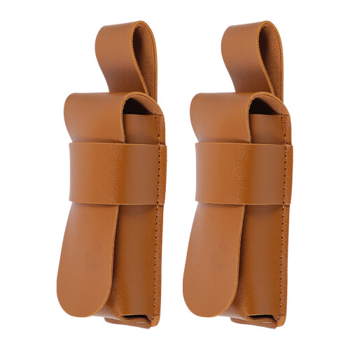 4Pièces Étuis Rangement Harmonica Cuir Marron Légers 2