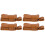 4Pièces Étuis Rangement Harmonica Cuir Marron Légers 4