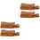 4Pièces Étuis Rangement Harmonica Cuir Marron Légers 5