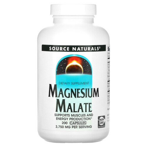 Source Naturals, Magnesio Malato, 200 Capsule