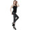 Dameslegging van imitatieleer met hoge taille 4