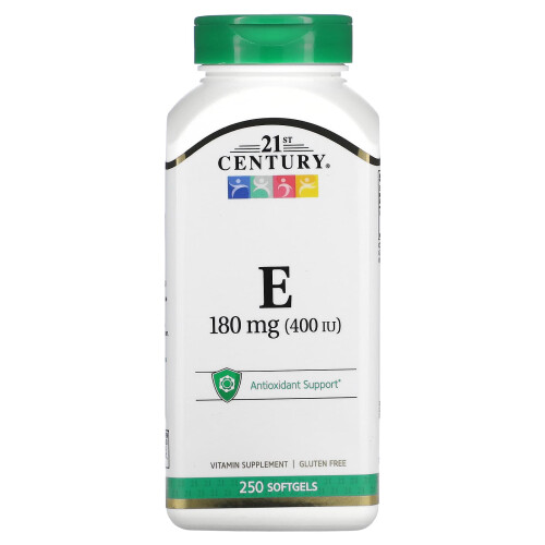 21st Century, Βιταμίνη E, 180 mg (400 IU), 250 Softgels