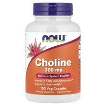 NOW Foods, Choline, 300 mg, 100 Veg Capsules