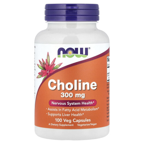 NOW Foods NOW Foods, Choline, 300 mg, 100 Veg Capsules