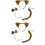 6Sets Leopard Oren Haarband Met Set Cosplay En Feest 5