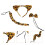 6Sets Leopard Oren Haarband Met Set Cosplay En Feest 10