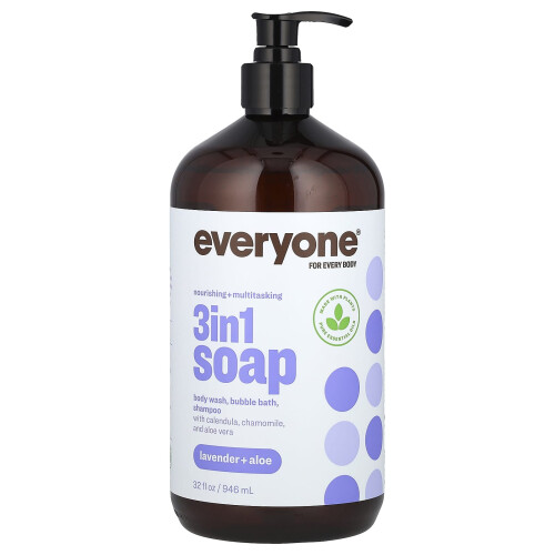 Everyone, 3 στο 1 Σαπούνι, Λαβάντα + Αλόη, 32 fl oz (946 ml)