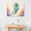Aquarell-Seepferdchen-Strandposter-Set 2