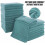 Πανάκια σερβιέτας Coral Velvet 12x12in, συσκευασία των 24 ιντσών, γαλαζοπράσινα 4