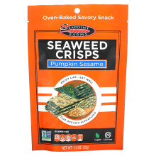 Seapoint Farms, Crispi di Alga, Sesamo di Zucca, 1,2 oz (35 g)