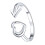 Anillo de amor y amistad para mujer, ajustable, con forma de corazón, 1 pieza. 6