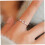 Anillo de amor y amistad para mujer, ajustable, con forma de corazón, 1 pieza. 8