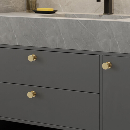Round Gold Cabinet Knobs Aluminum Drawer Pulls 24 2