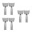 6Pièces Supports De Manche Mop Robustesse Chrome Pour Usage En Bureaux 6