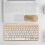 Conjunto de teclado e mouse sem fio, dourado, ABS, 78 teclas 4