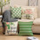 Spring Pillow Covers Farmhouse Floral Green20x20 4-Pack 4