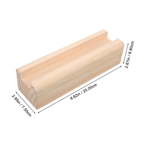Wood Full Length Mirror Stand Light Yellow 25cm 1