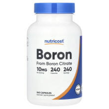 Nutricost, Bor, 10 mg, 240 Kapsler