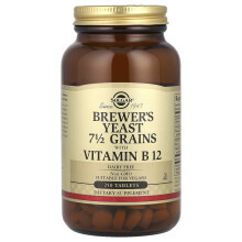 Solgar, Lievito di Birra, 7 1/2 Grani con Vitamina B12, 250 Pillola