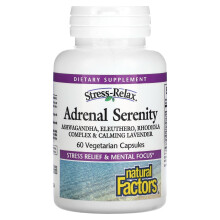 Natural Factors, Stress-Relax, Adrenal Serenity, 60 Vegetariske Kapsler