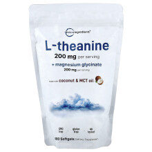 Micro Ingredients, L-Theanin + Magnézium Glicinát, 400 Puhatest