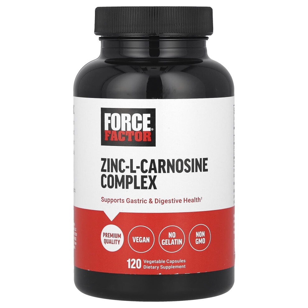 Force Factor , Zinc-L-Carnosine Complex, 120 Vegetable Capsules