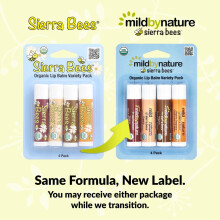 Mild By Nature, Sierra Bees, Organické Léčivé Vlhkosti, Rozmanitostní Balíček, 4 Balíček, 0,15 oz (4,25 g) Každý