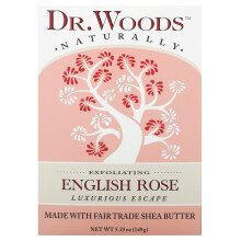 Dr. Woods, Exfolierende Bar Soap, English Rose , 5,25 oz (149 g)