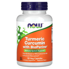 {Aisle K} NOW Foods | Turmeric Curcumin with BioPerine | 1 x 90 vcaps
