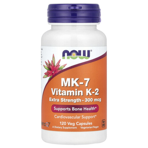 NOW Foods MK-7 Vitamin K-2, 300mcg Extra Strength - 120 vcaps