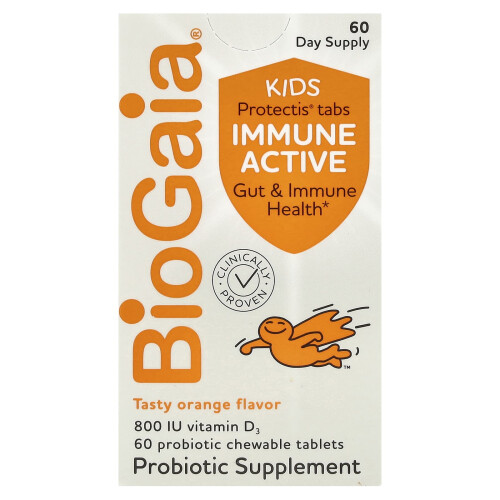 BioGaia, Protectis Kids, Ακτιβός Ιμούνος, Γλυκιά Πορτοκαλιά, 60 Προβιοτικόtables