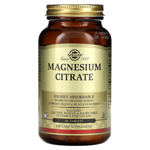 Solgar Solgar, Magnesium Citraat, 60 Tabletten