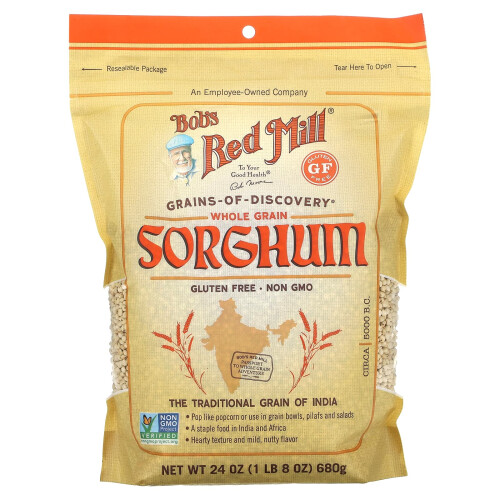 Bob's Red Mill, Celozrnná, Sorghum, Bez lepku, 680 g