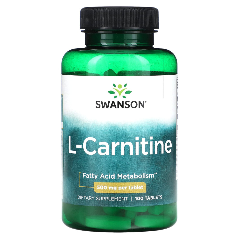 Swanson L-Carnitine, 500Mg - 100 Tablets - Image 9