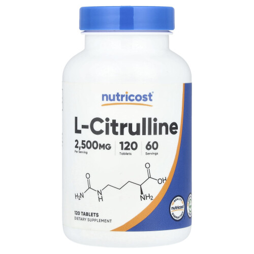 Nutricost, L-Sitruunihappo, 2 500 mg, 120 Tabletti (1 250 mg per Tabletti)