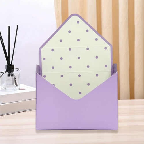 Caixa de presente roxa com design de flor dobrável, 7,8 x 2,6 x 11,6 polegadas. 1