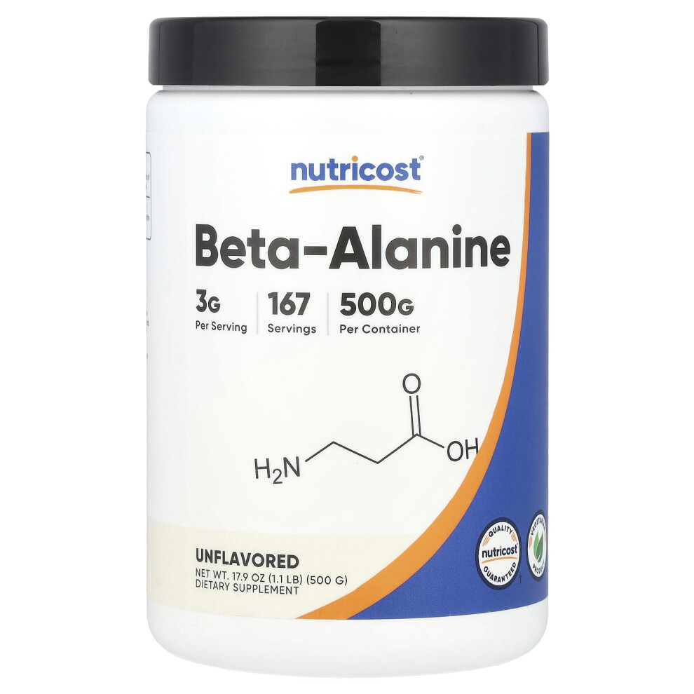Nutricost , Beta-Alanine, Unflavored, 17.9 Oz (500 G)