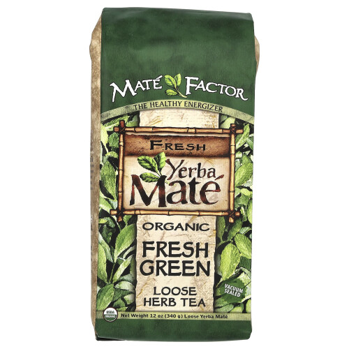 Mate Factor, Ceai de Ierbă Mate Organic, Verde, 12 oz (340 g)